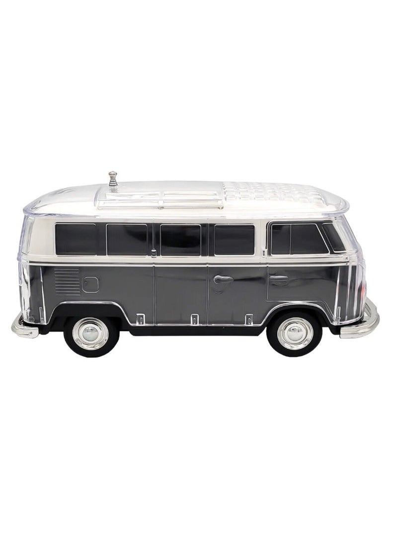 ALLTEC Vintage Camper Van Bluetooth Speaker with FM Radio, USB Playback & LED Lights - Image 3